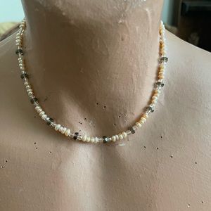 Peach Color Freshwater Pearl Necklace